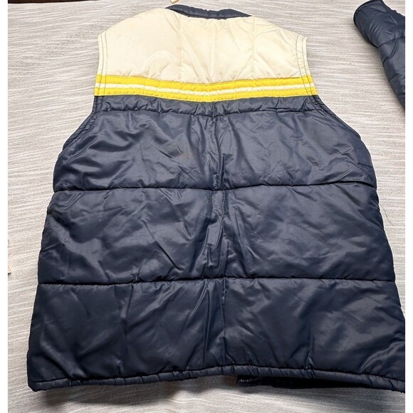 Vintage Ski Jacket Vest Weathercaster 70s 80s Blue Racing Ad Monroe Shocks SizeS - Picture 15 of 16
